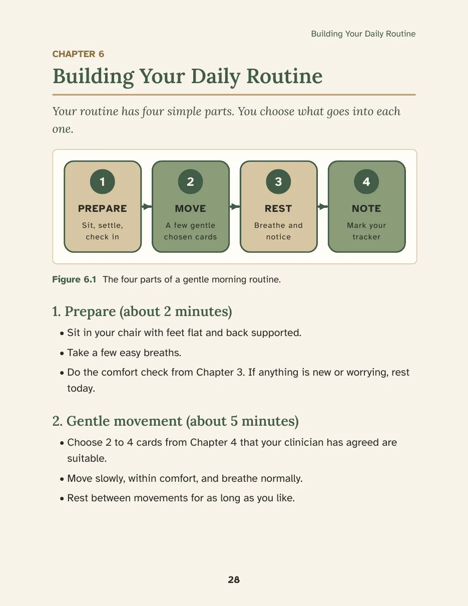 Page preview: Building your daily routine
