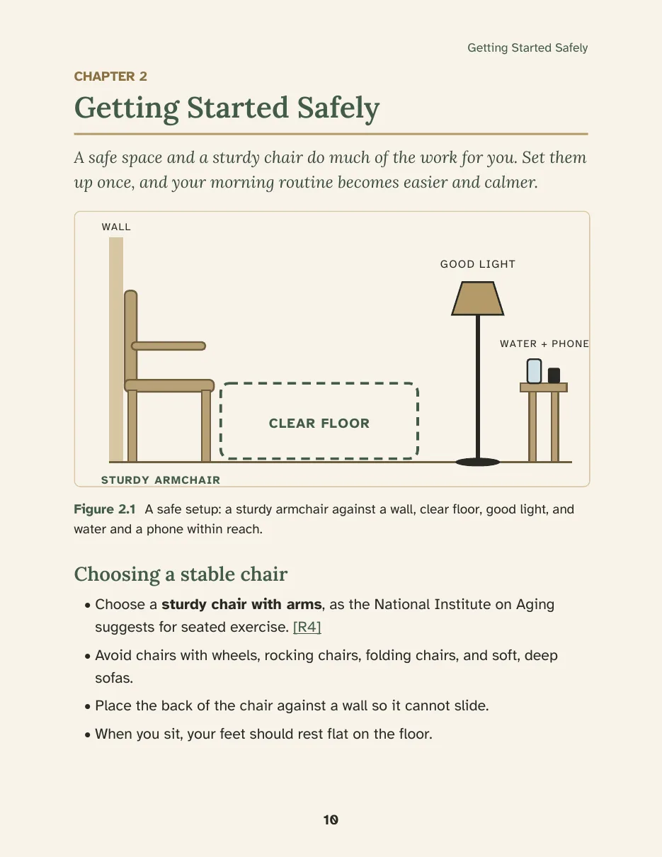Page preview: Getting started safely: your movement corner